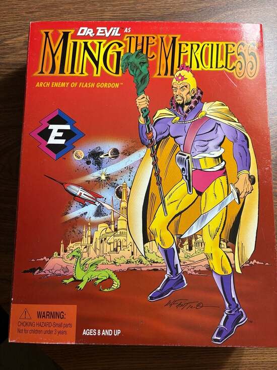 Playing Mantis Other - 1998 Playing Mantis Captain Action Dr. Evil as Ming the Merciless 12" Action Fig